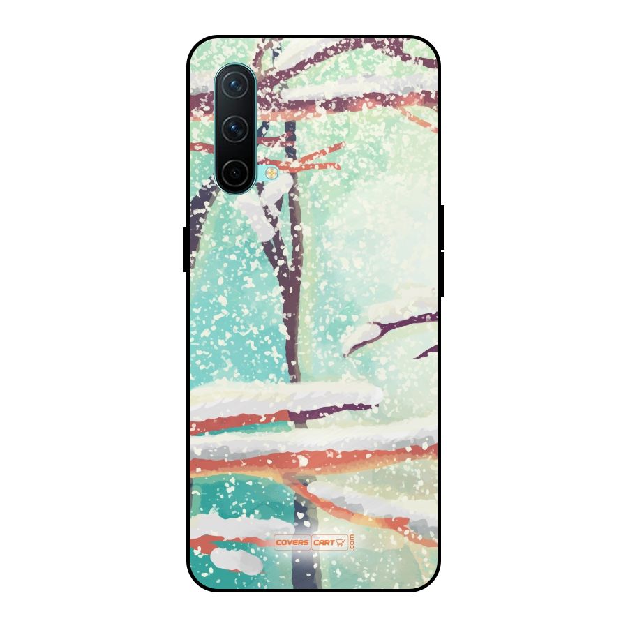Winter Season Metal Back Case for OnePlus Nord CE 5G