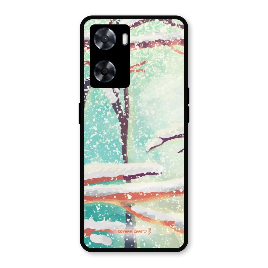 Winter Season Metal Back Case for Oppo A57 2022