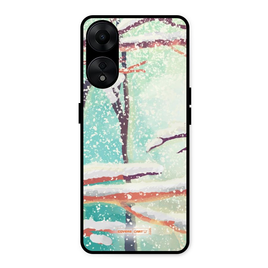 Winter Season Metal Back Case for Oppo A78 5G
