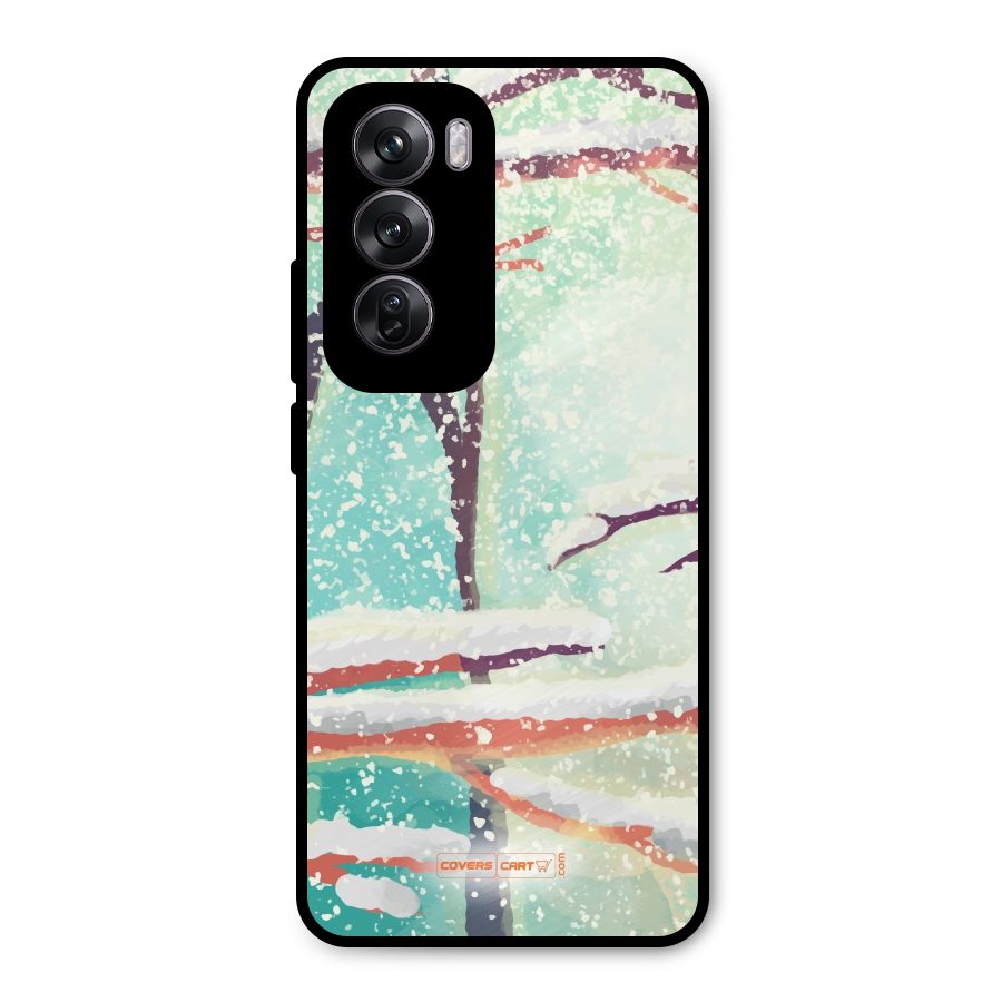 Winter Season Metal Back Case for Oppo Reno12 Pro
