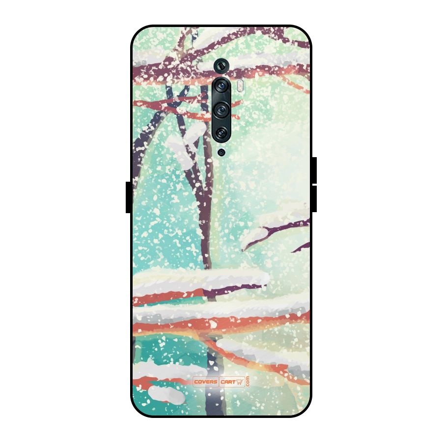 Winter Season Metal Back Case for Oppo Reno2 F