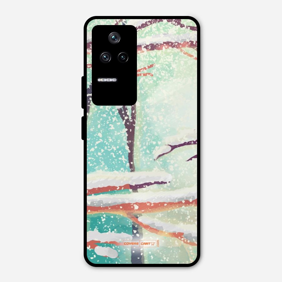 Winter Season Metal Back Case for Poco F4 5G