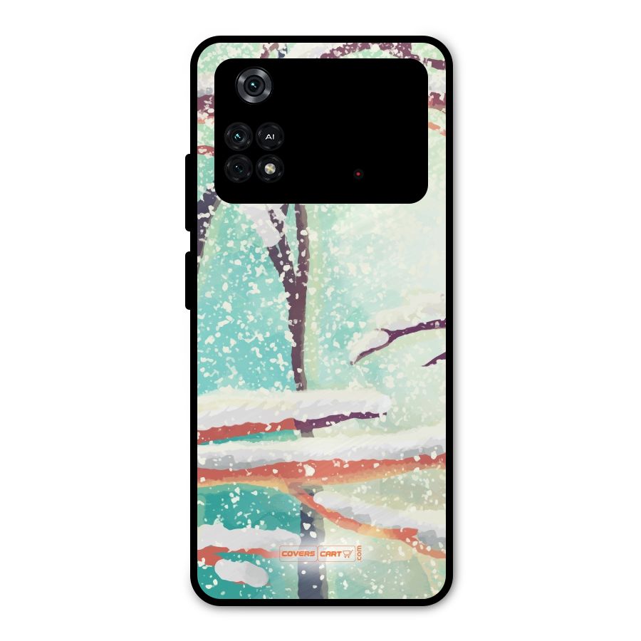 Winter Season Metal Back Case for Poco M4 Pro 4G