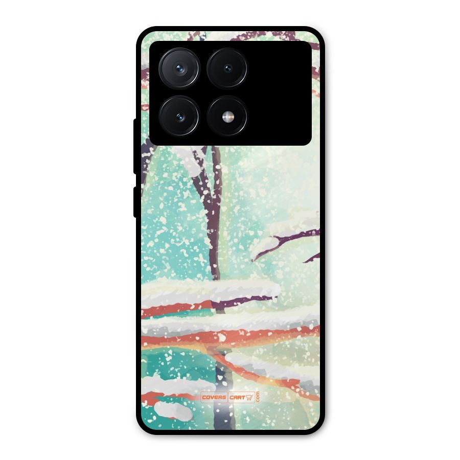 Winter Season Metal Back Case for Poco X6 Pro