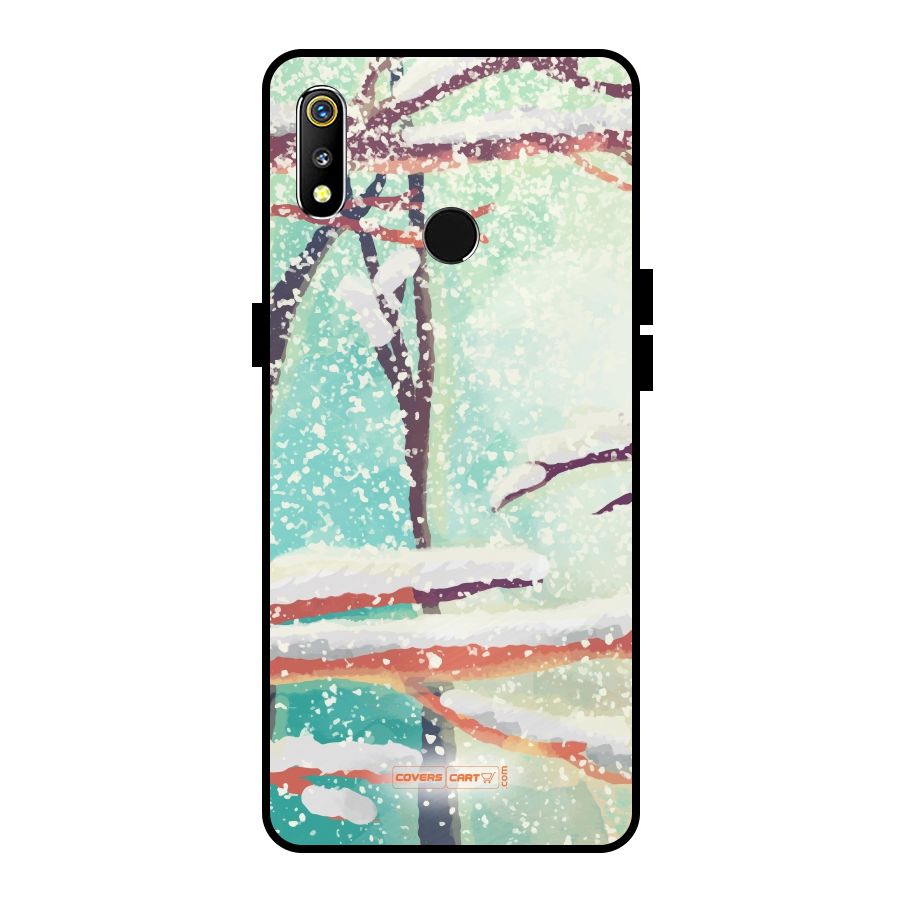 Winter Season Metal Back Case for Realme 3i