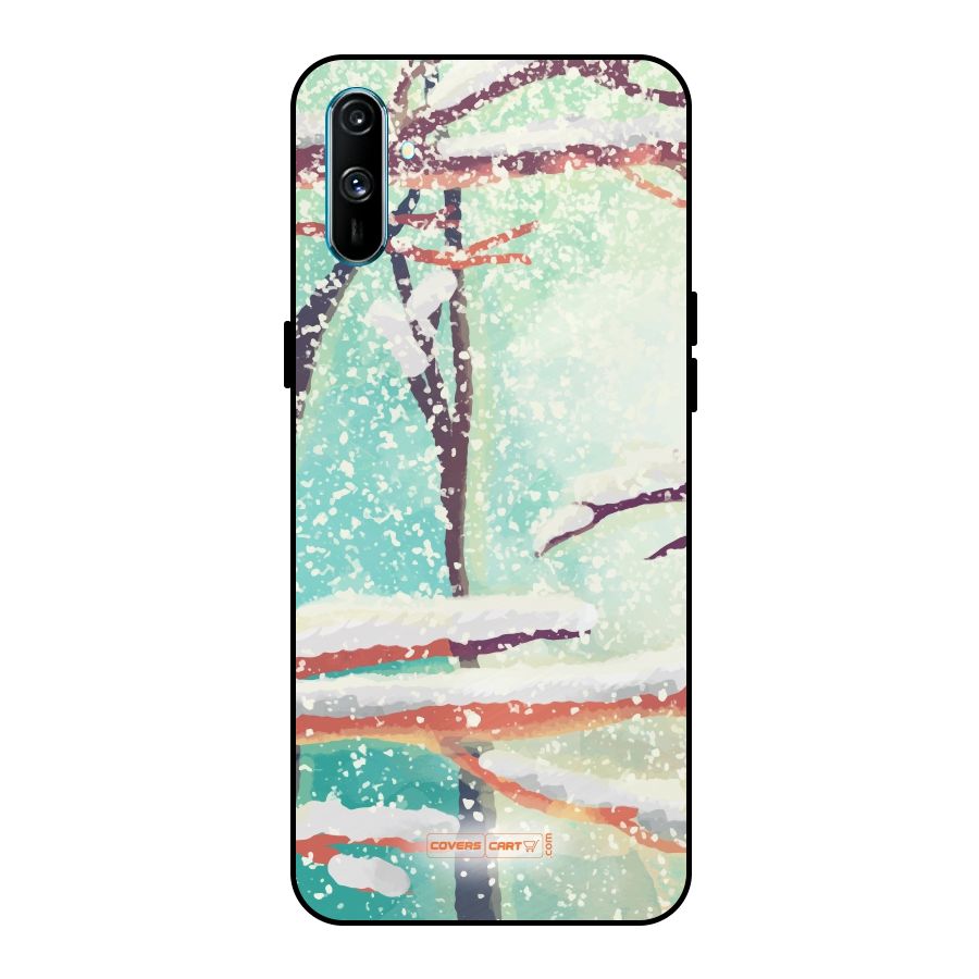 Winter Season Metal Back Case for Realme C3