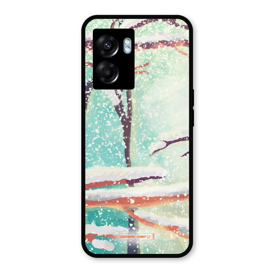 Winter Season Metal Back Case for Realme Narzo 50 5G