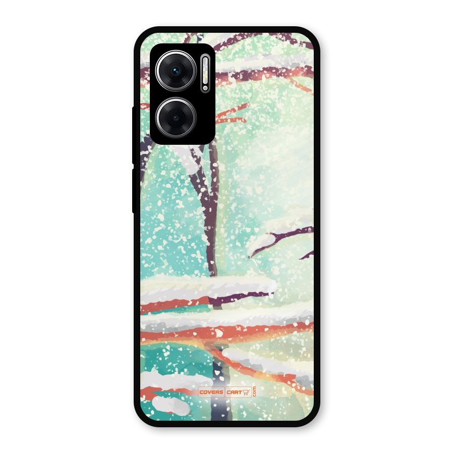 Winter Season Metal Back Case for Redmi 11 Prime 5G