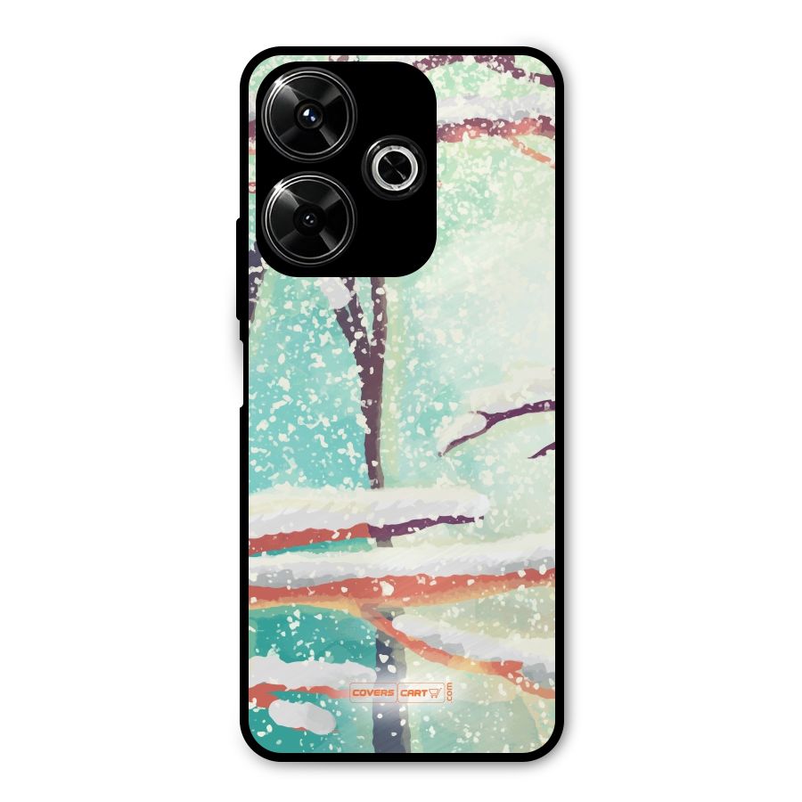 Winter Season Metal Back Case for Redmi 13 5G