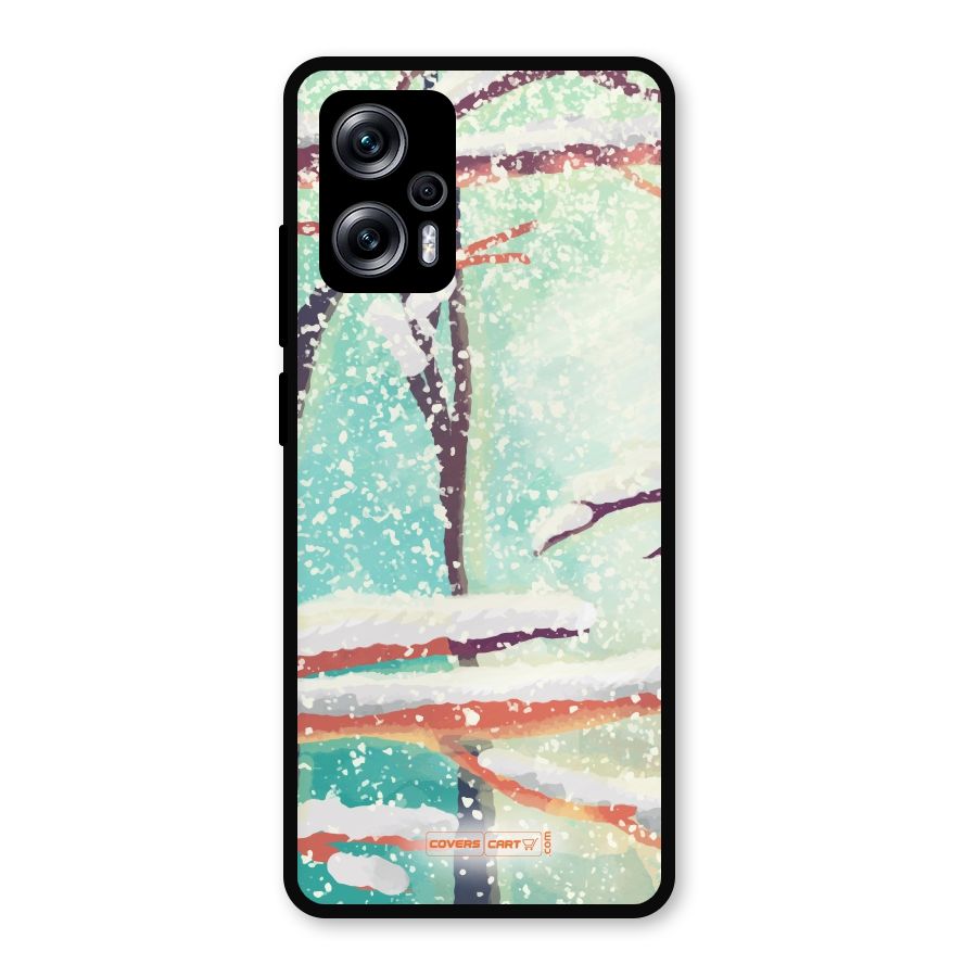 Winter Season Metal Back Case for Redmi K50i