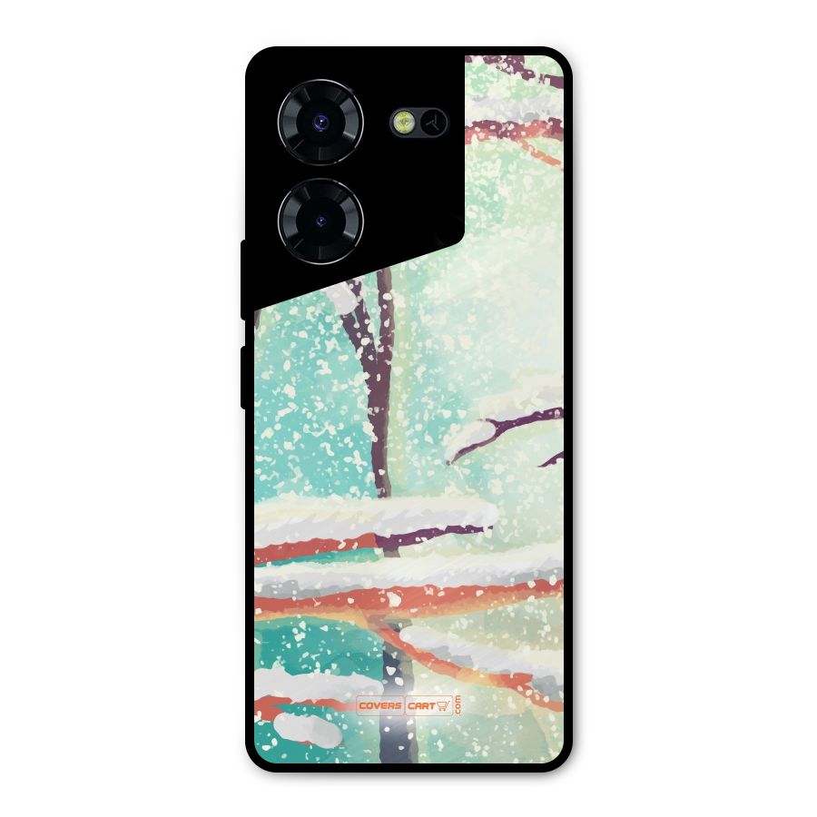 Winter Season Metal Back Case for Tecno Pova 5 Pro 5G