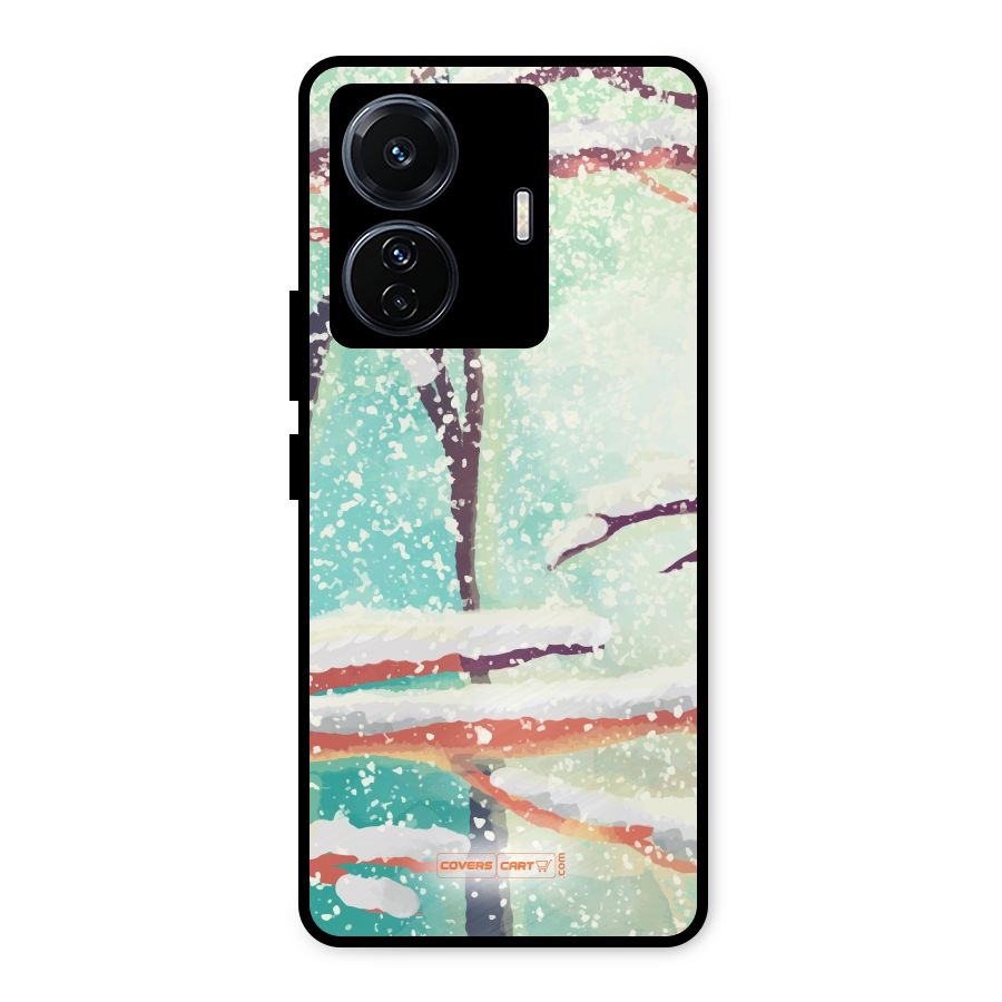 Winter Season Metal Back Case for Vivo T1 Pro