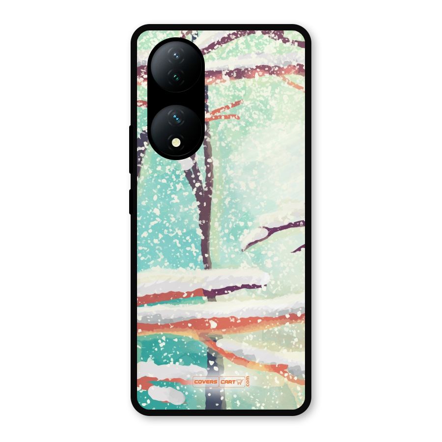 Winter Season Metal Back Case for Vivo T2