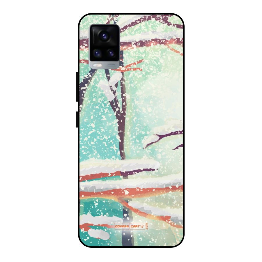 Winter Season Metal Back Case for Vivo V20 2021