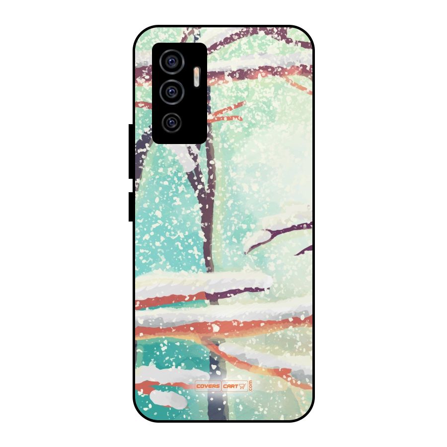 Winter Season Metal Back Case for Vivo V23e