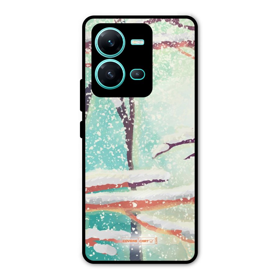 Winter Season Metal Back Case for Vivo V25