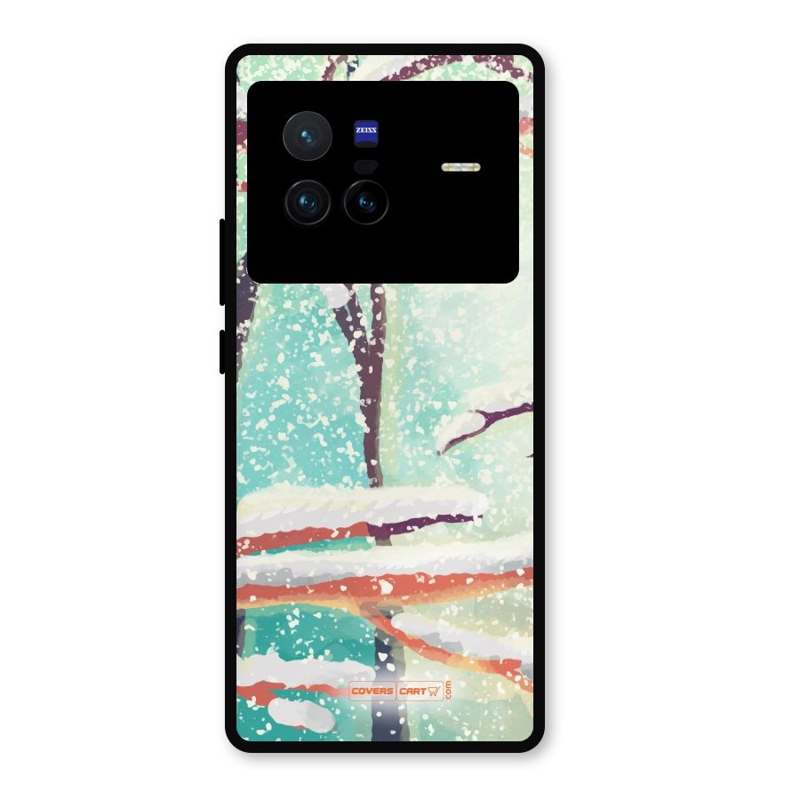 Winter Season Metal Back Case for Vivo X80