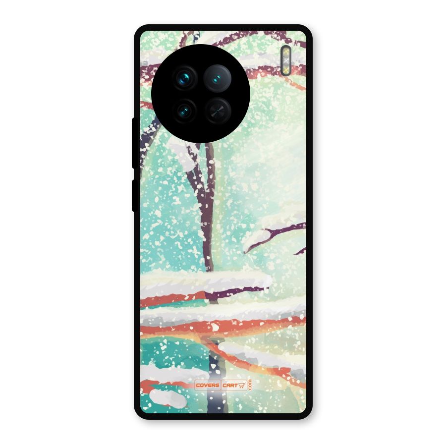 Winter Season Metal Back Case for Vivo X90