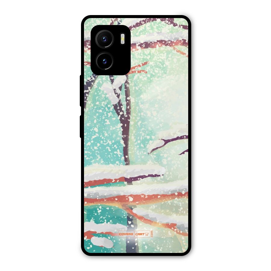 Winter Season Metal Back Case for Vivo Y15s