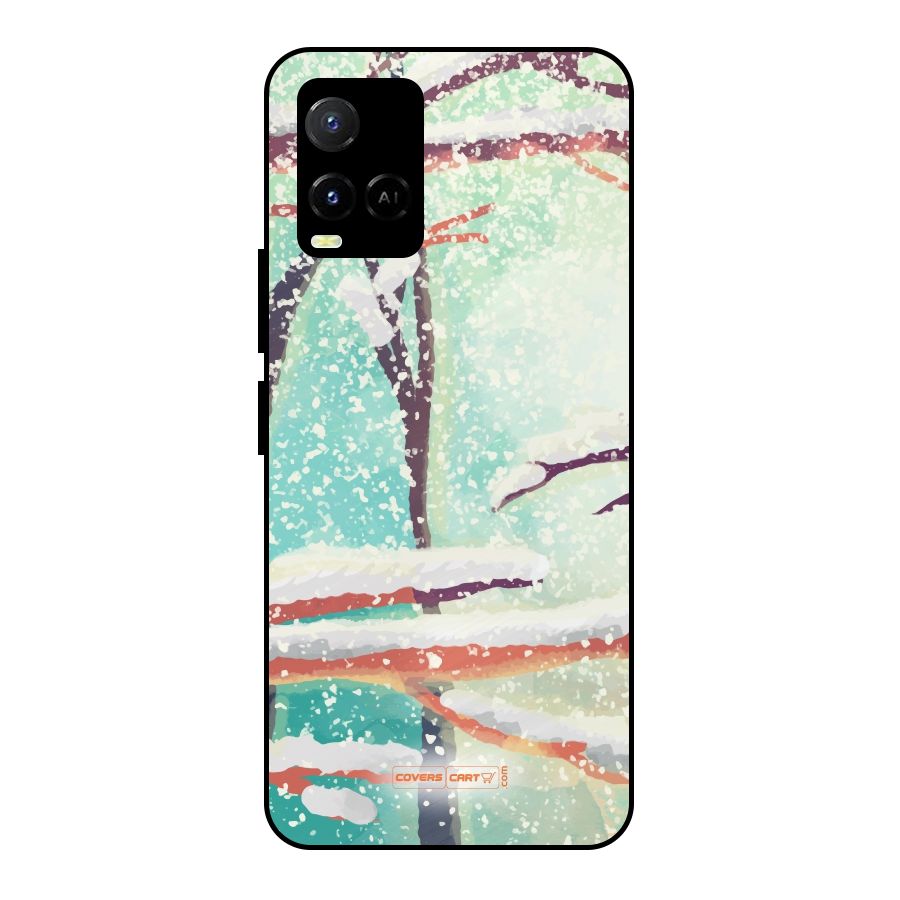 Winter Season Metal Back Case for Vivo Y21