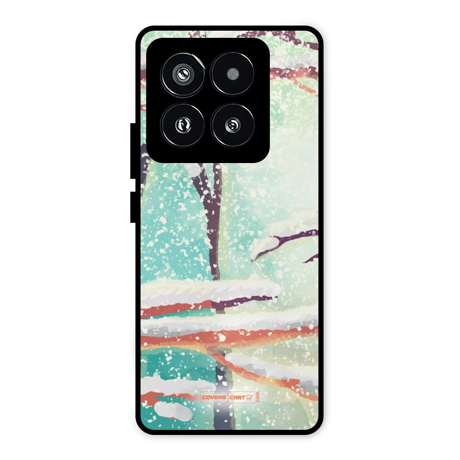 Winter Season Metal Back Case for Xiaomi 14 Pro