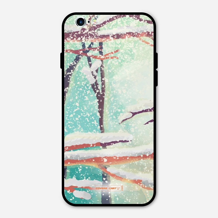 Winter Season Metal Back Case for iPhone 6 6s