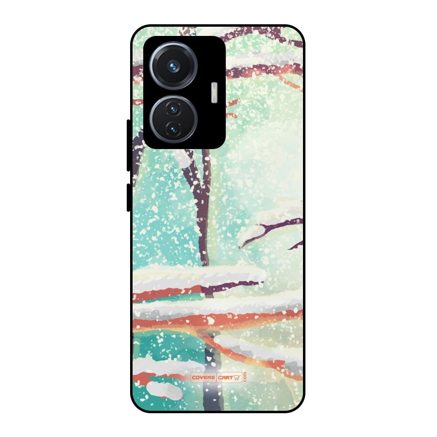 Winter Season Metal Back Case for iQOO Z6 44W