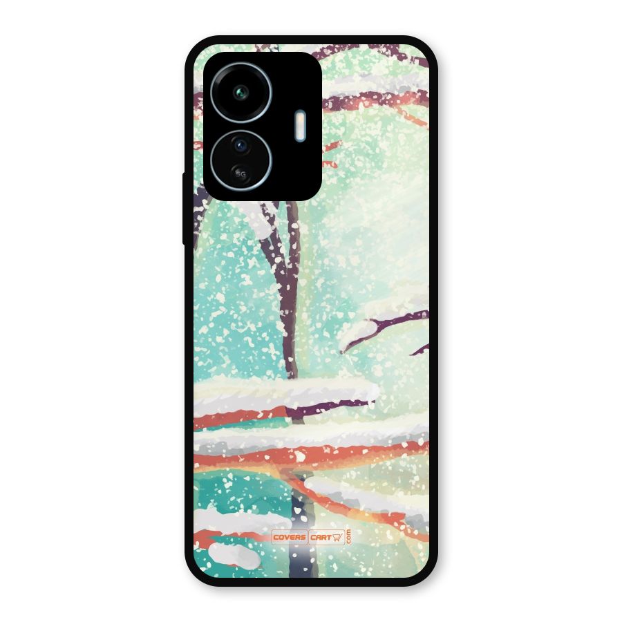 Winter Season Metal Back Case for vivo iQOO Z6 Lite 5G