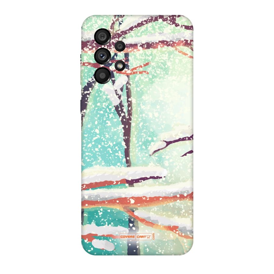 Winter Season Original Polycarbonate Back Case for Galaxy A73 5G