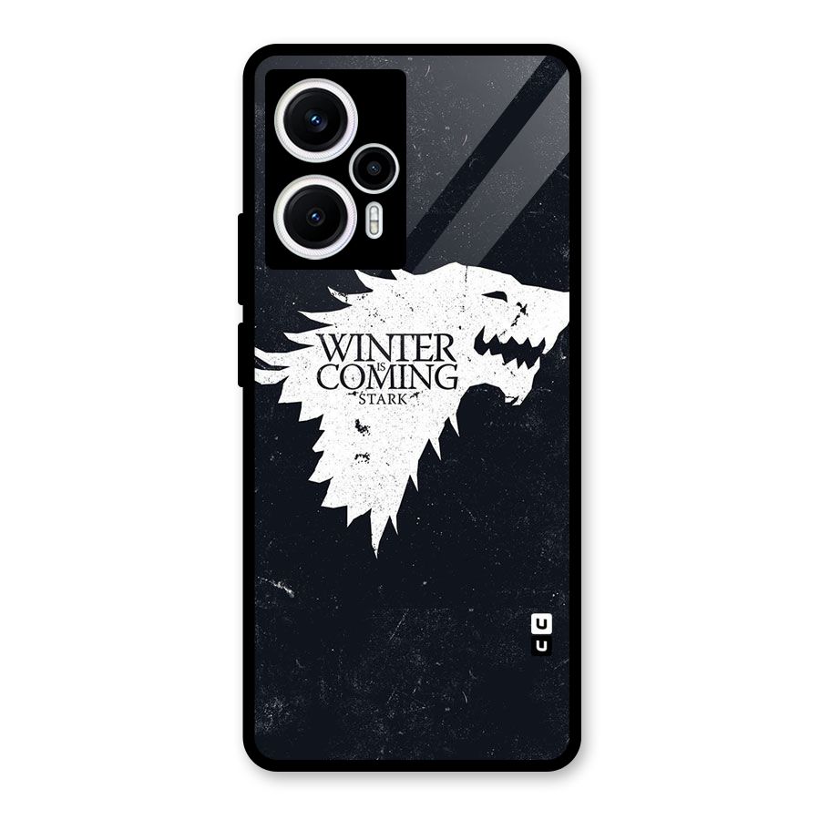 Winter is Coming Stark Glass Back Case for Poco F5