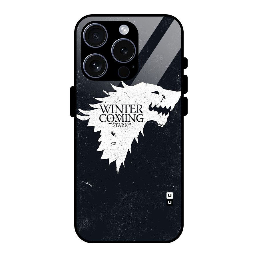 Winter is Coming Stark Glass Back Case for iPhone 15 Pro