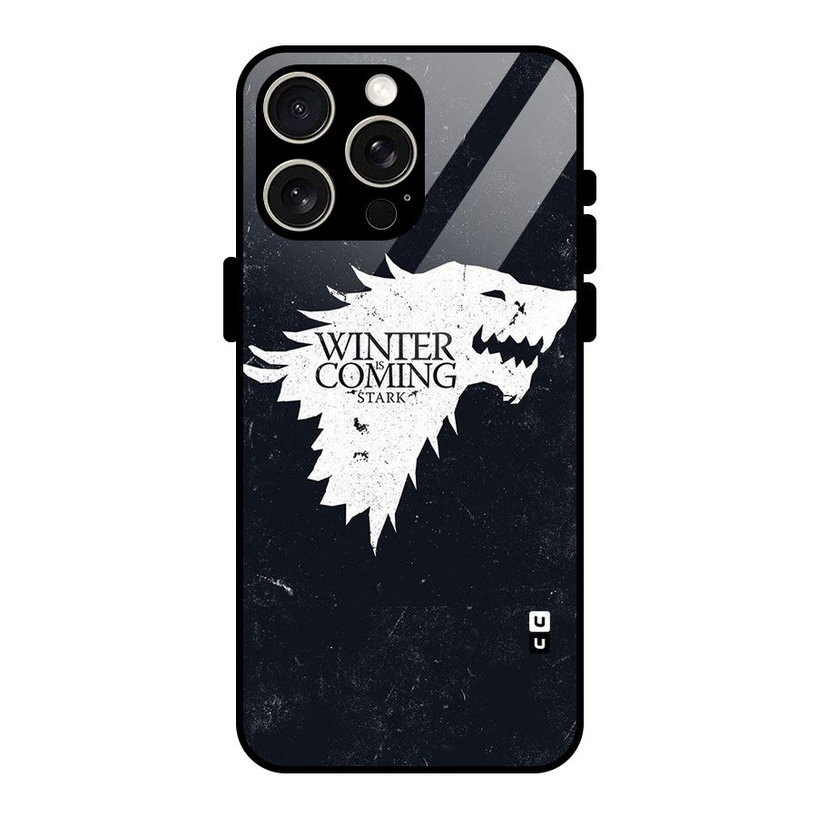 Winter is Coming Stark Glass Back Case for iPhone 15 Pro Max