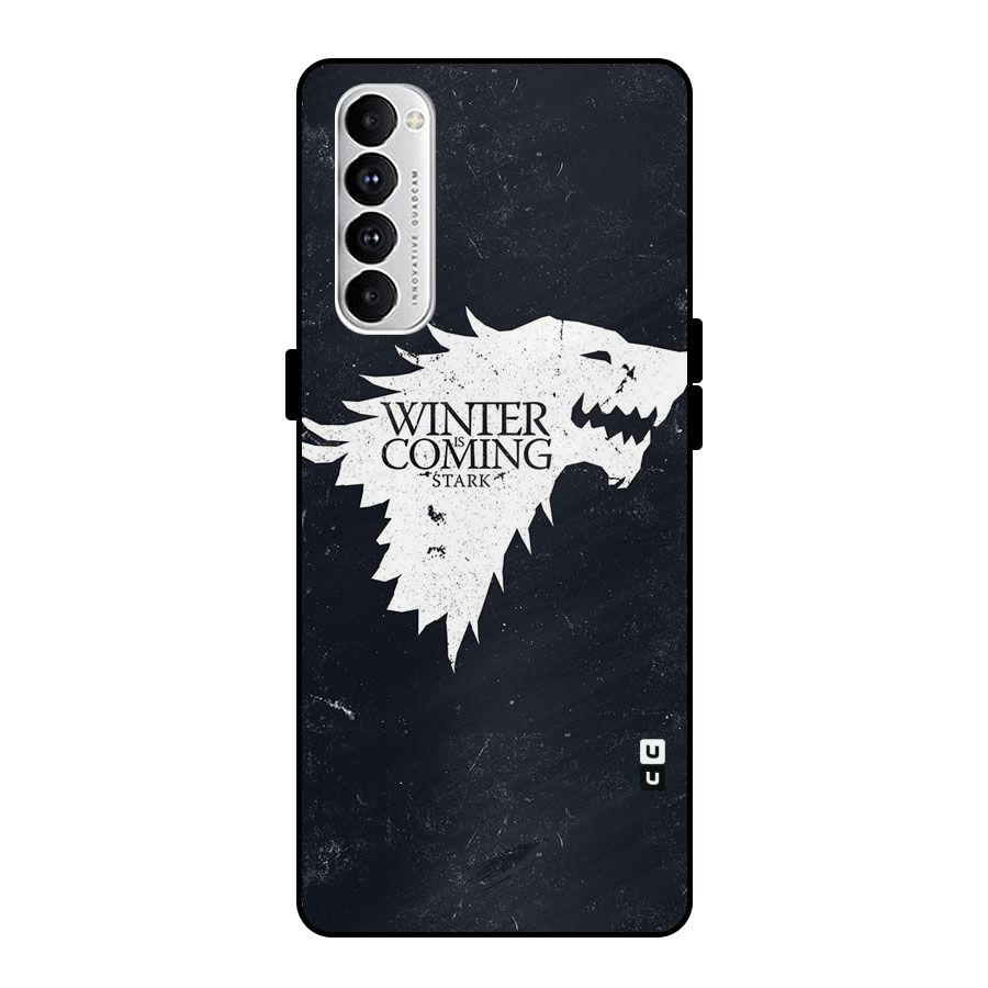Winter is Coming Stark Metal Back Case for Oppo Reno4 Pro