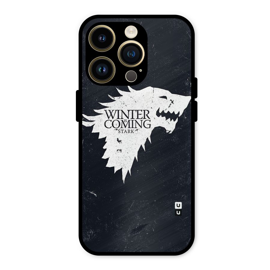 Winter is Coming Stark Metal Back Case for iPhone 14 Pro