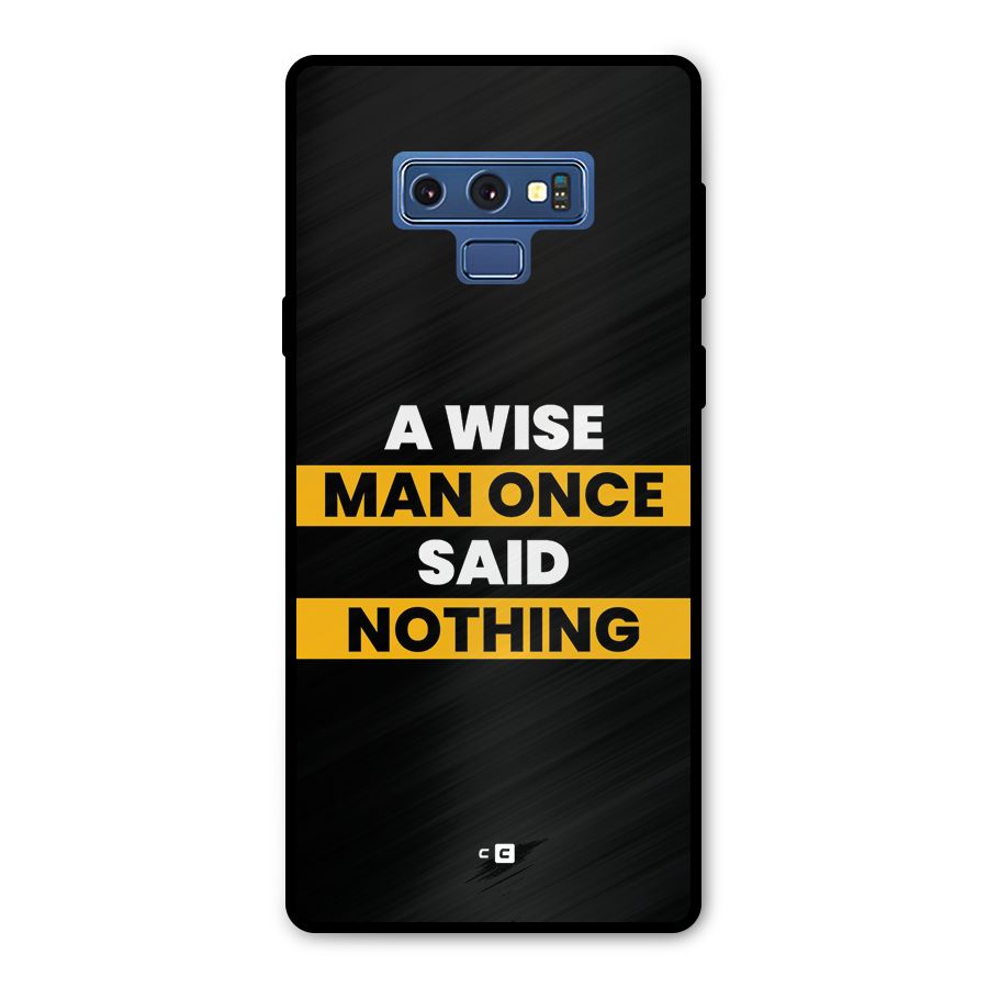 Wise Man Metal Back Case for Galaxy Note 9