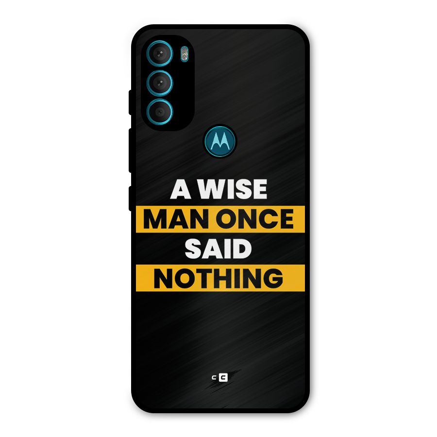 Wise Man Metal Back Case for Moto G71 5G