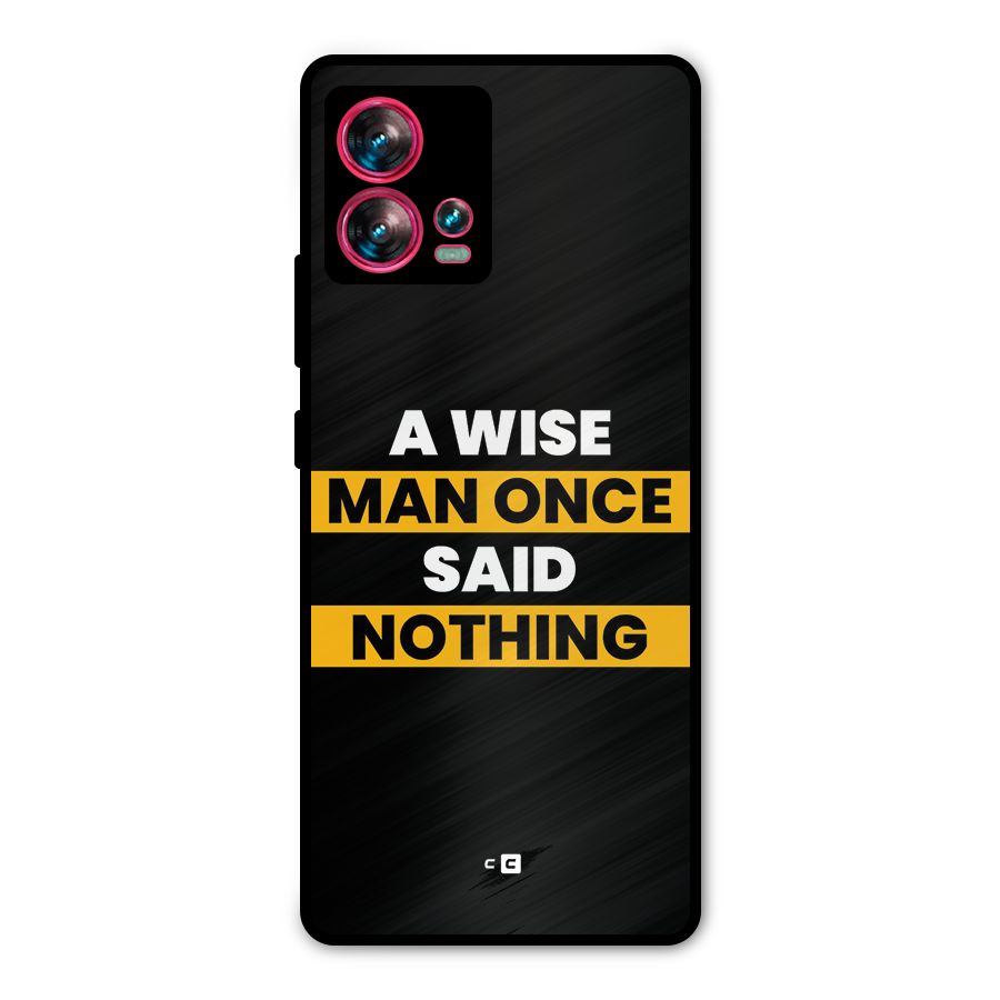 Wise Man Metal Back Case for Motorola Edge 30 Fusion