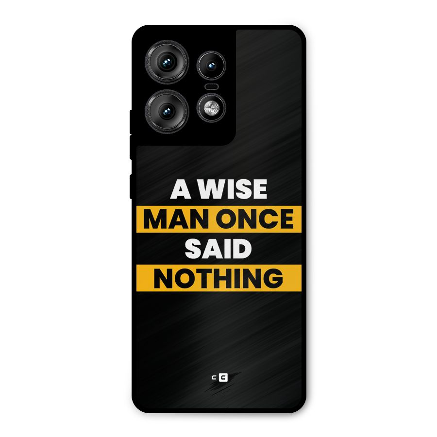 Wise Man Metal Back Case for Motorola Edge 50 Pro