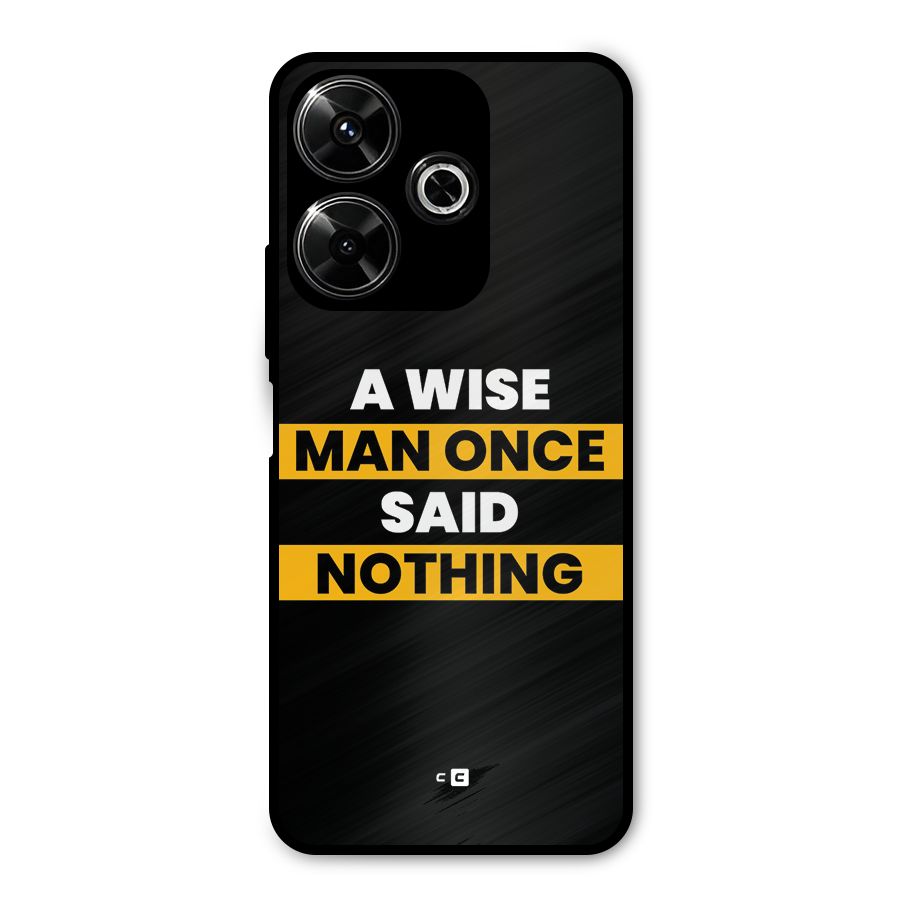 Wise Man Metal Back Case for Poco M6 Plus
