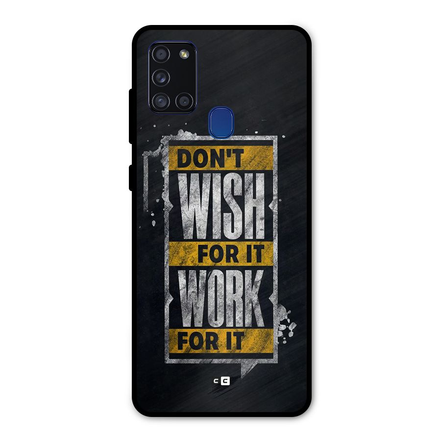 Wish Work Metal Back Case for Galaxy A21s