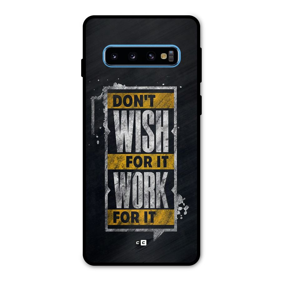 Wish Work Metal Back Case for Galaxy S10