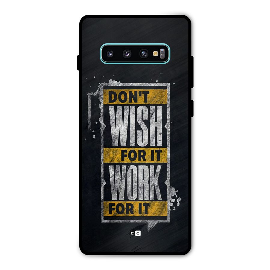 Wish Work Metal Back Case for Galaxy S10 Plus