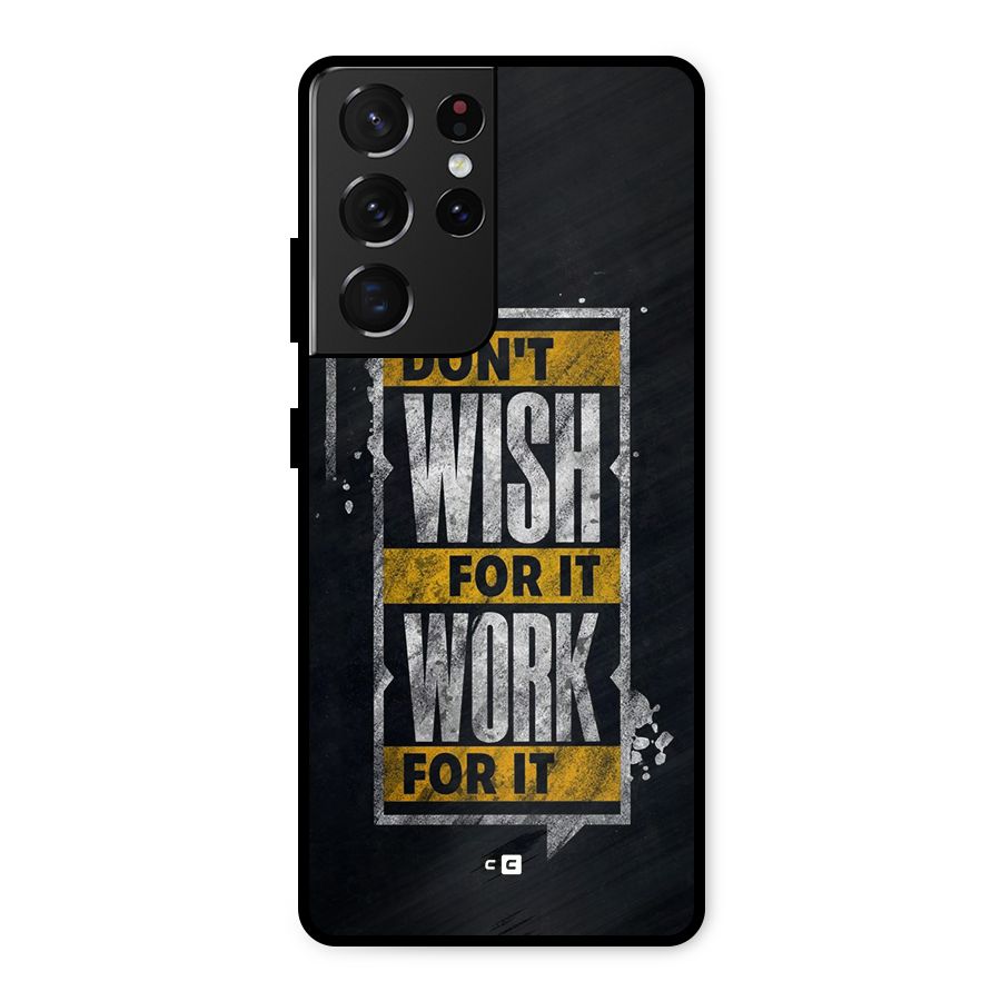 Wish Work Metal Back Case for Galaxy S21 Ultra 5G