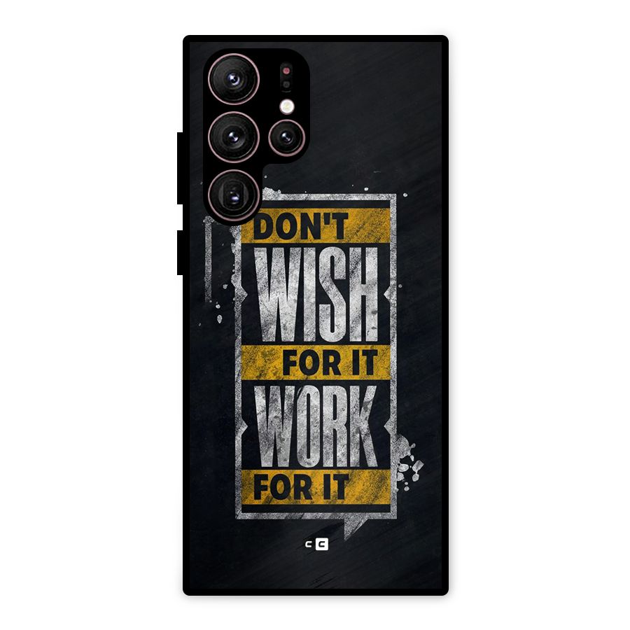 Wish Work Metal Back Case for Galaxy S22 Ultra 5G