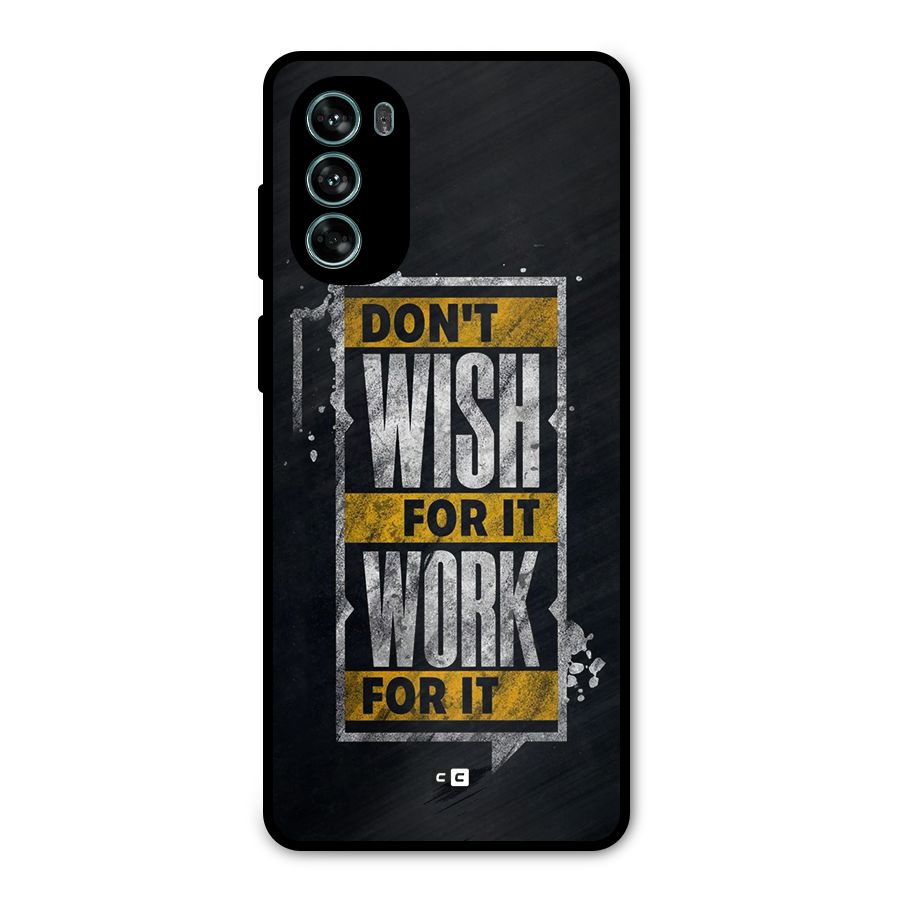 Wish Work Metal Back Case for Moto G62