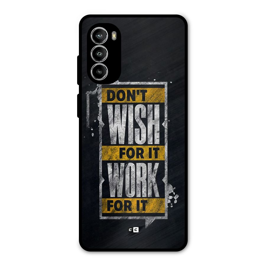 Wish Work Metal Back Case for Moto G82