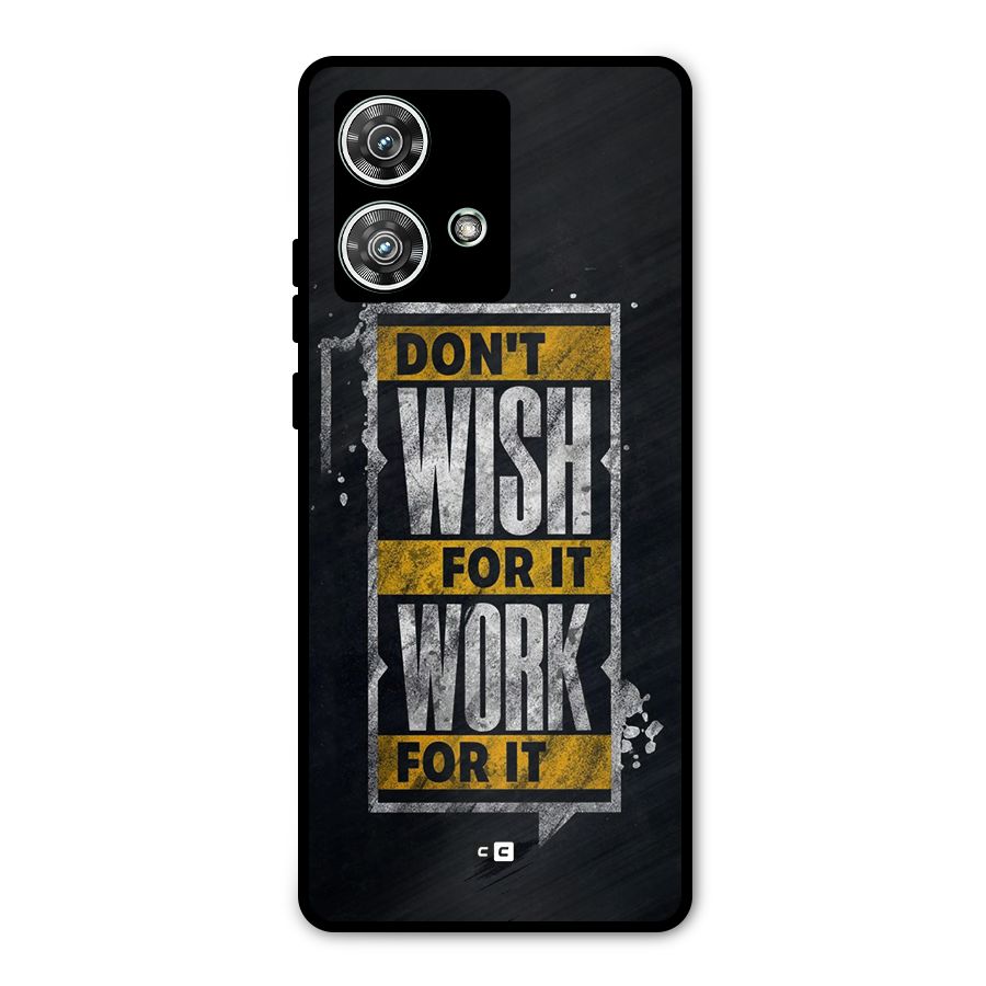 Wish Work Metal Back Case for Motorola Edge 40 Neo