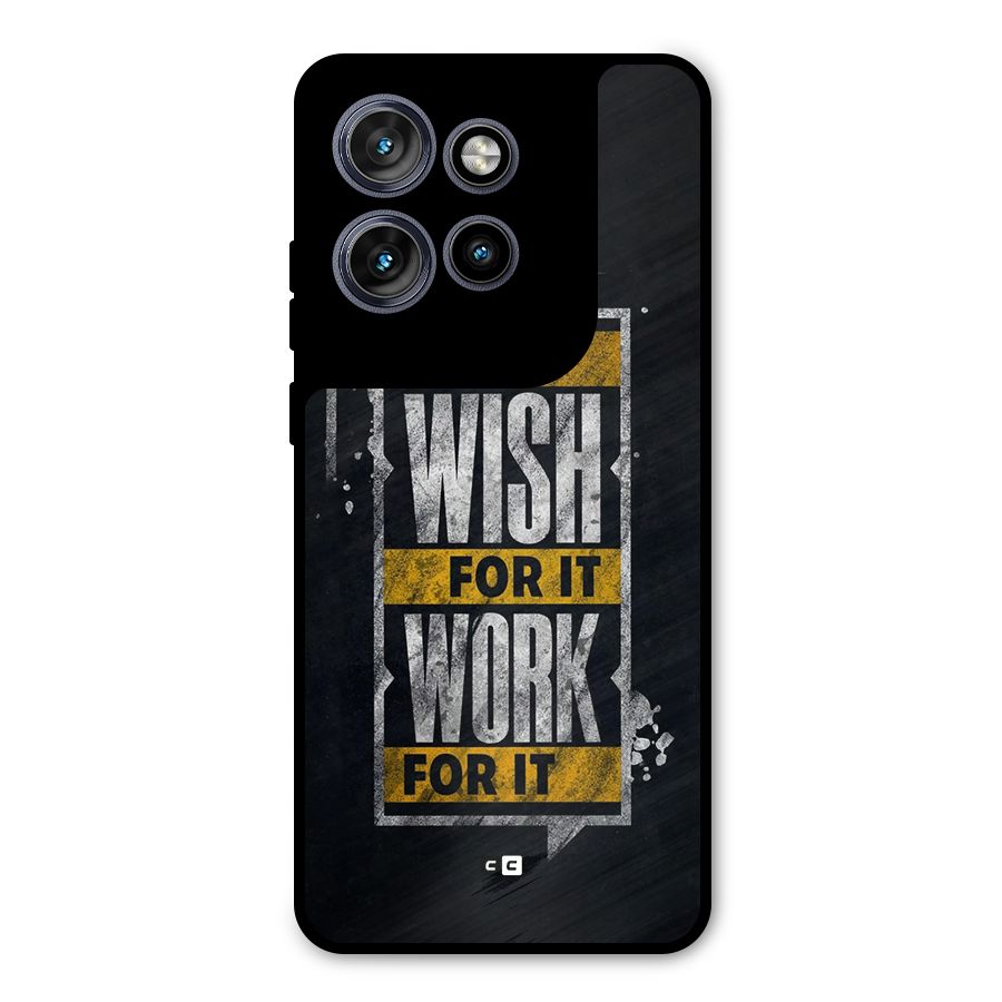 Wish Work Metal Back Case for Motorola Edge 50 Neo