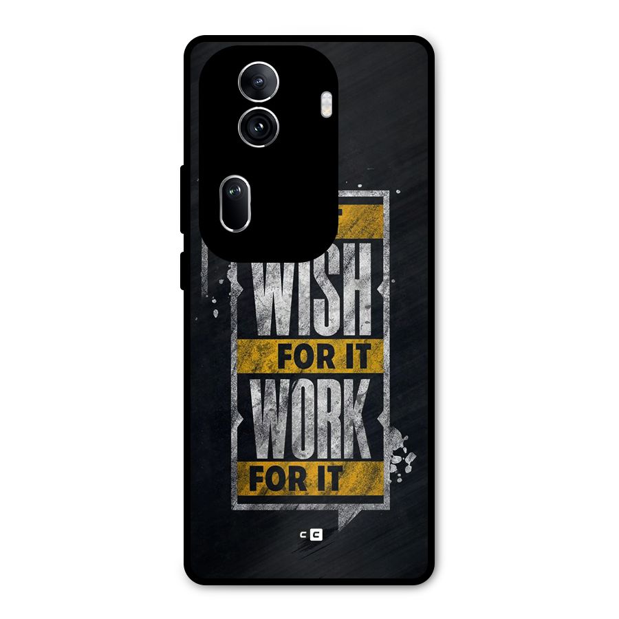 Wish Work Metal Back Case for Oppo Reno11 Pro 5G