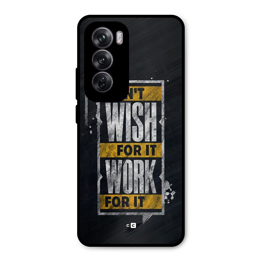 Wish Work Metal Back Case for Oppo Reno12 Pro